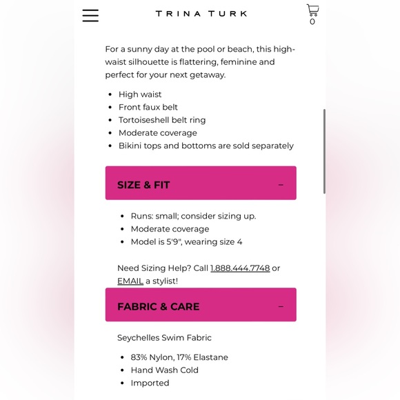 Trina Turk • Seychelles high-waisted swim bottoms • size: 6 - Picture 10 of 10